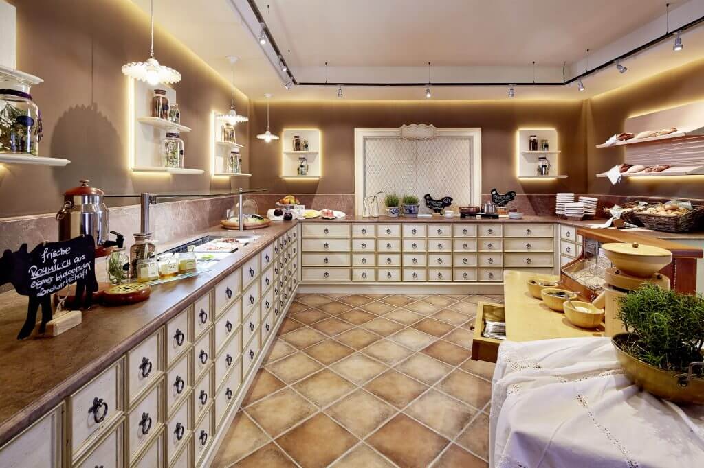 offenes Frühstücksbuffet